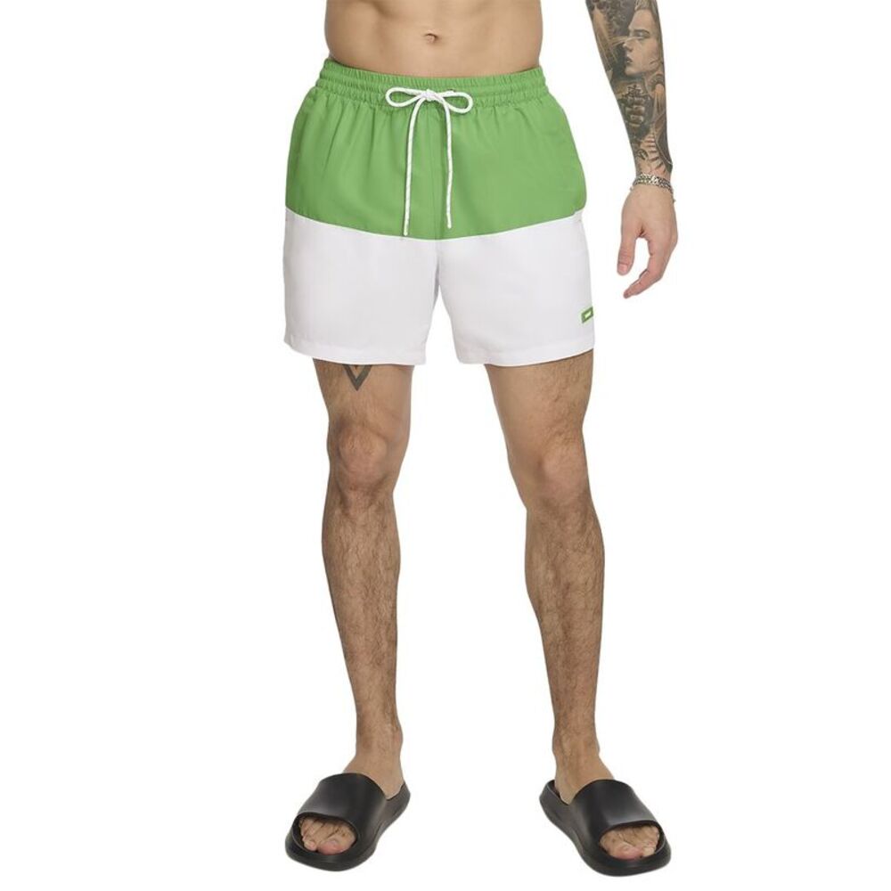 Dkny Mens  Modern Euro Swim Trunk, Green